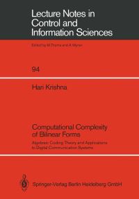 Book Cover for Computational Complexity of Bilinear Forms by Hari Krishna