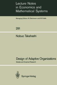 Book Cover for Design of Adaptive Organizations by Nobuo Takahashi