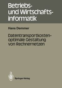 Book Cover for Datentransportkostenoptimale Gestaltung Von Rechnernetzen by Hans Demmer