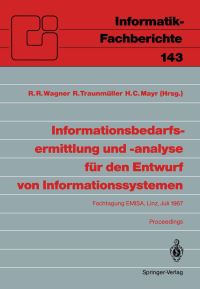 Book Cover for Informationsbedarfsermittlung Und -Analyse Für Den Entwurf Von Informationssystemen by RR Wagner, Roland Traunmüller, Heinrich C Mayr