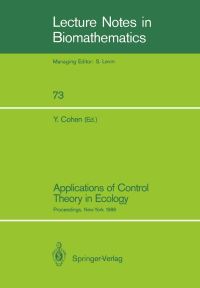 Book Cover for Applications of Control Theory in Ecology by Yosef Cohen