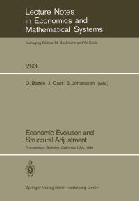 Book Cover for Economic Evolution and Structural Adjustment by David Batten, John L Casti, Börje Johansson