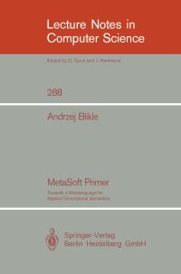 Book Cover for MetaSoft Primer by Andrzej Blikle