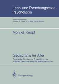 Book Cover for Gedächtnis Im Alter by Monika Knopf