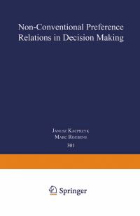Book Cover for Non-Conventional Preference Relations in Decision Making by Marc Roubens