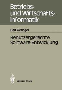 Book Cover for Benutzergerechte Software-Entwicklung by Ralf Oetinger