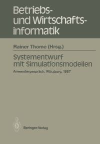Book Cover for Systementwurf Mit Simulationsmodellen by Rainer Thome
