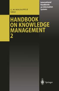 Book Cover for Handbook on Knowledge Management by C W Holsapple