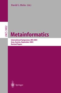Book Cover for Metainformatics by MIS 2003, David L Hicks