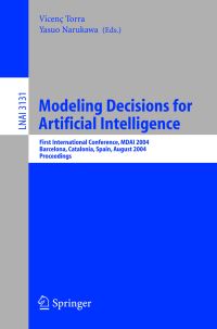 Book Cover for Modeling Decisions for Artificial Intelligence by MDAI Conference, Vicenç Torra, Yasuo Narukawa