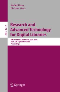 Book Cover for Research and Advanced Technology for Digital Libraries by ECDL Conference, Rachel Heery, Elizabeth Lyon