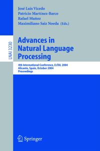 Book Cover for Advances in Natural Language Processing by José Luis Vicedo