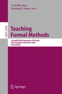 Book Cover for Teaching Formal Methods by TFM 2004, Neville Dean, R T Boute