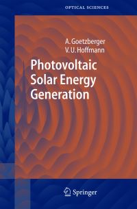 Book Cover for Photovoltaic Solar Energy Generation by A Goetzberger, Volker U Hoffmann