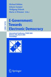 Book Cover for E-Government by TCGOV 2005, Michael H Böhlen