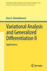 Book Cover for Variational Analysis and Generalized Differentiation II by Boris S Mordukhovich