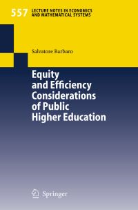 Book Cover for Equity and Efficiency Considerations of Public Higher Education by Salvatore Barbaro