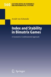 Book Cover for Index and Stability in Bimatrix Games by H Arndt von Schemde