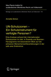 Book Cover for UN-Schutzzonen - Ein Schutzinstrument Für Verfolgte Personen? by Annette Simon