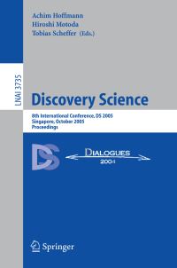 Book Cover for Discovery Science Lecture Notes in Artificial Intelligence by Achim Hoffmann, Hiroshi Motoda, Tobias Scheffer