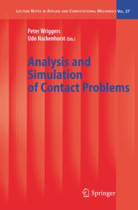 Book Cover for Analysis and Simulation of Contact Problems by Contact Mechanics International Symposium, P Wriggers, Udo Nackenhorst