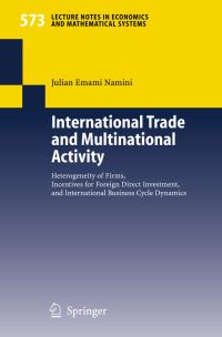 Book Cover for International Trade and Multinational Activity by Julian Emami Namini