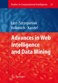 Book Cover for Advances in Web Intelligence and Data Mining by Mark Last