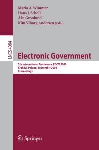 Book Cover for Electronic Government by EGOV Conference, Maria A Wimmer