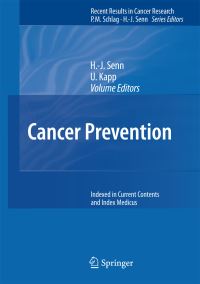 Book Cover for Cancer Prevention by Hansjörg Senn, U Kapp
