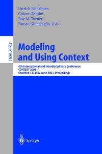Book Cover for Modeling and Using Context by CONTEXT 2003, Patrick Blackburn