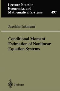 Book Cover for Conditional Moment Estimation of Nonlinear Equation Systems by Joachim Inkmann