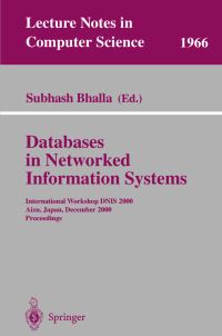 Book Cover for Databases in Networked Information Systems by DNIS 2000, Subhash Bhalla