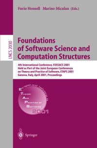 Book Cover for Foundations of Software Science and Computation Structures by FOSSACS Conference, Furio Honsell, Marino Miculan, ETAPS Conference