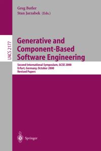 Book Cover for Generative and Component-Based Software Engineering by GCSE 2000 Conference, G Butler, Stan Jarzabek