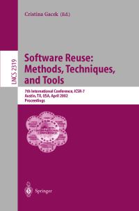 Book Cover for Software Reuse by ICSR7 Conference, Cristina Gacek