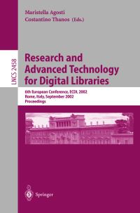 Book Cover for Research and Advanced Technology for Digital Libraries by ECDL Conference, Maristella Agosti, C Thanos