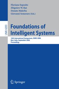 Book Cover for Foundations of Intelligent Systems by International Symposium on Methodologies for Intelligent Systems, Floriana Esposito