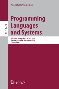 Book Cover for Programming Languages and Systems by APLAS Symposium, Naoki Kobayashi