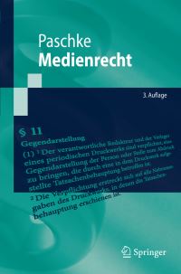 Book Cover for Medienrecht by Marian Paschke