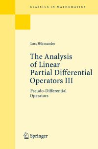 Book Cover for The Analysis of Linear Partial Differential Operators by Lars Hörmander