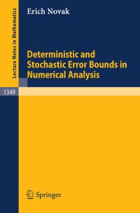 Book Cover for Deterministic and Stochastic Error Bounds in Numerical Analysis by Erich Novak