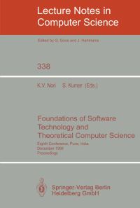 Book Cover for Foundations of Software Technology and Theoretical Computer Science by Kesav V Nori, Sanjeev Kumar