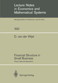 Book Cover for Financial Structure in Small Business by Dominicus van der Wijst