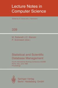 Book Cover for Statistical and Scientific Database Management by Maurizio Rafanelli, John C Klensin, Per Svensson