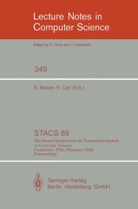 Book Cover for STACS 89 by Burkhard Monien, Robert Cori