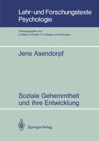 Book Cover for Soziale Gehemmtheit Und Ihre Entwicklung by Jens Asendorpf