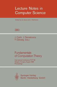 Book Cover for Fundamentals of Computation Theory by Janos Csirik, Ferenc Gecseg, Janos Demetrovics