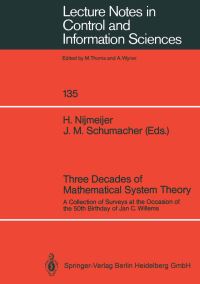 Book Cover for Three Decades of Mathematical System Theory by Hendrik Nijmeijer, Johannes M Schumacher