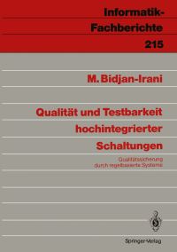 Book Cover for Qualität Und Testbarkeit Hochintegrierter Schaltungen by Mehrdad BidjanIrani