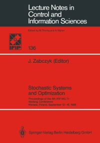 Book Cover for Stochastic Systems and Optimization by Jerzy Zabczyk